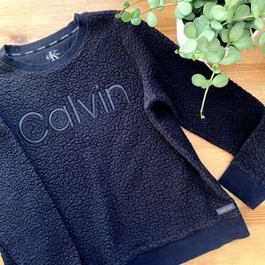 Calvin Klein Teddy Long Sleeve Oversized Sweater Size small
